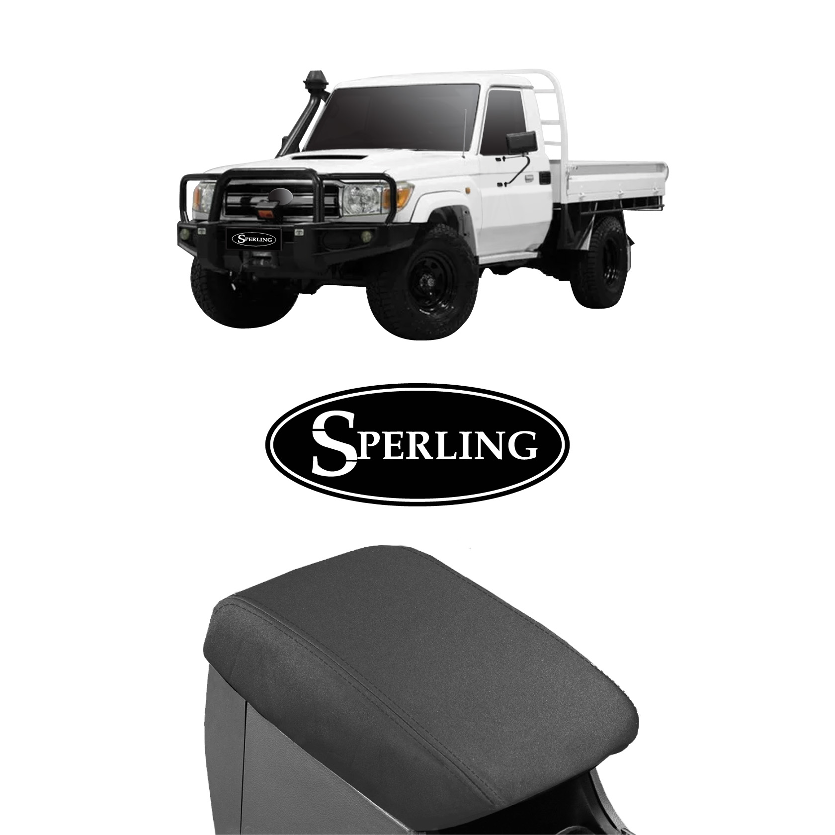 For Toyota Landcruiser UTE 70S VDJ79R 2016-On Sperling Canvas Car Console Cover