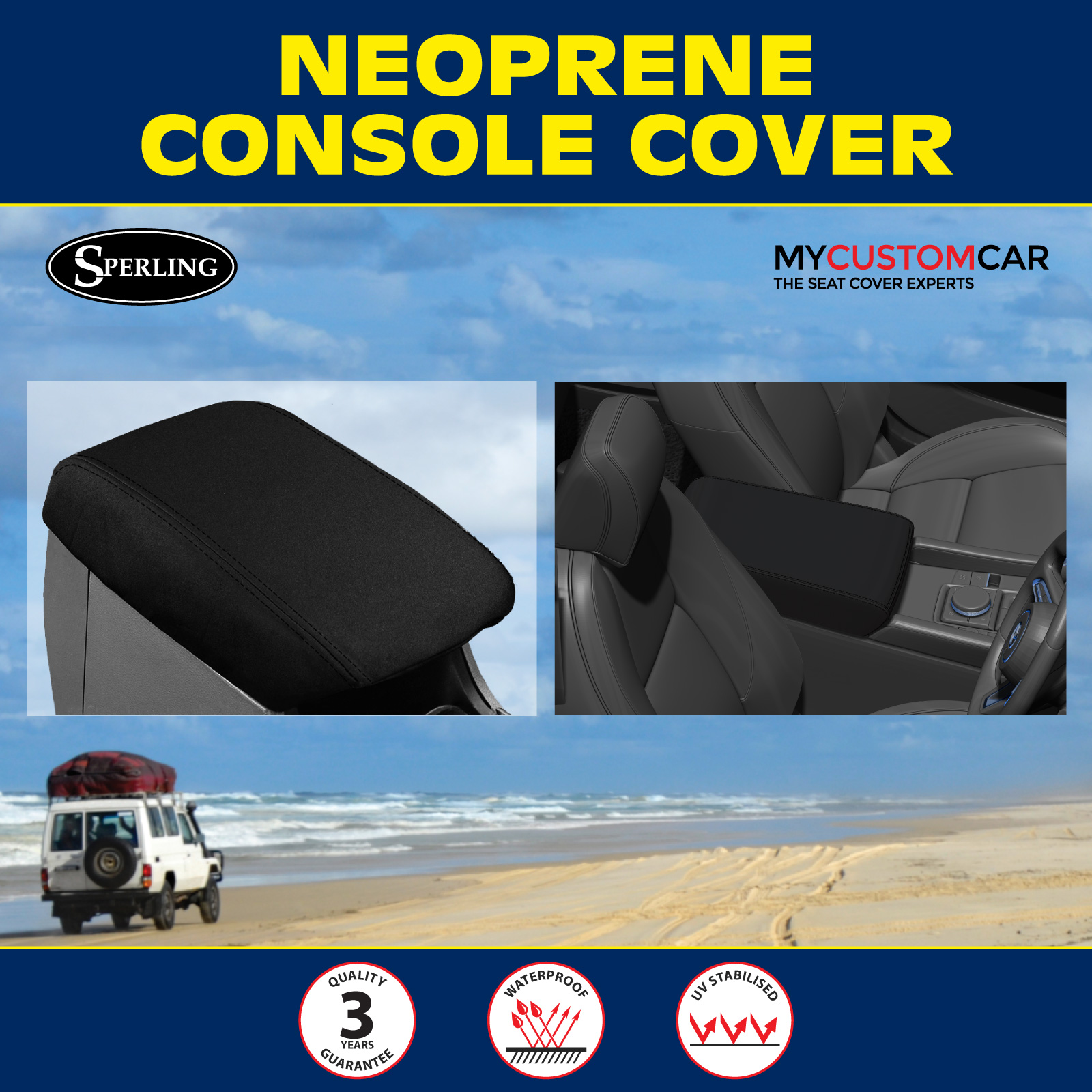 For ISUZU DMax TF 2012-2020 Sperling Custom Neoprene Car Centre Console Cover